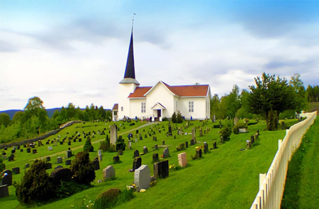 Fluberg Church, South Land Kommune, Oppland Fylke, Norway