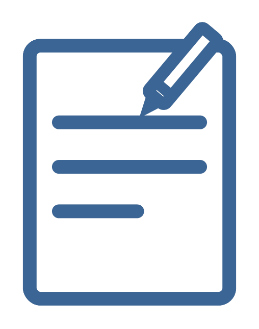 Bluish (theme) colored paper pad with pencil