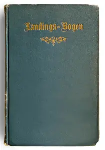 Landings-Bogen book cover, gold lettering on blue